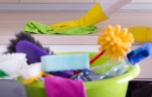 Protective PPE and cleaning tools used by New Cross carpet cleaners